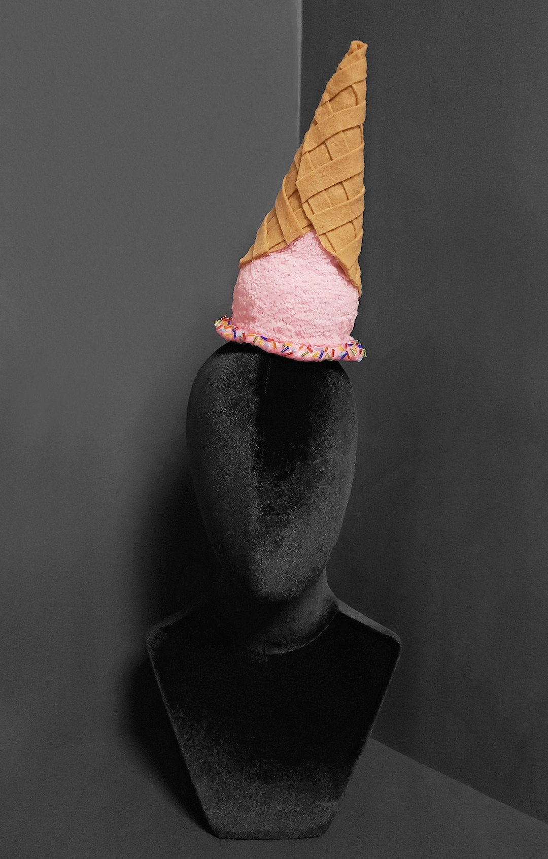 Giant Upside Down Melted Ice Cream Cone Hat or Desk Decor 20+ Flavors  Available! Made to Order Sweden - Main Image