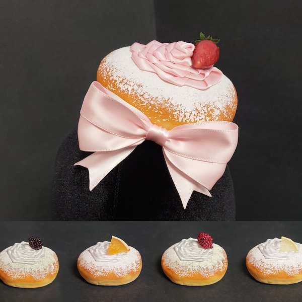 Deliciously Sweet Jelly Filled Donut Hair Clip or Desk Decor ~ 5 Flavors