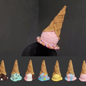 Upside Down Melted Ice Cream Cone Fascinator or Desk Decor ~ 20+ Flavors Available! ~ Made to Order