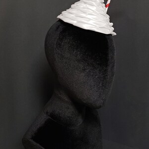 Sweet Whipped Cream Diner Milkshake Hat Cherry, Strawberry, or Chocolate Shavings 7 Straw Colors image 3