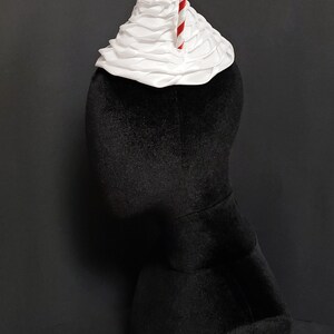 Sweet Whipped Cream Diner Milkshake Hat Cherry, Strawberry, or Chocolate Shavings 7 Straw Colors image 2