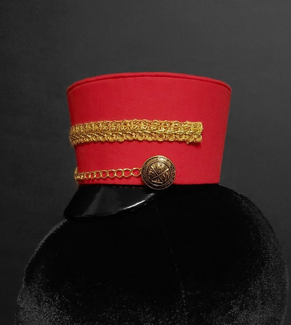Sombrero de soldado de juguete rojo y dorado o plateado - Etsy