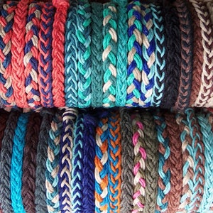 Hemp Bracelet Braided in your Custom Colors.  Hippie surfer boho tie beach bracelets for Men Women All ages.