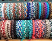 Custom Color Braided Hemp Anklet: Adjustable Unisex Hippie Surfer Style