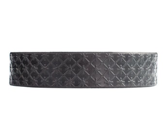 BDSM Collar - Leather Choker - Gothic Choker - Slave Collar -  Bondage Collar - Black Leather Choker - Wire Lattice Motif