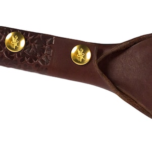 Paddle - Leather Spanking Paddle Saddle with Holes – S & G - TLZ