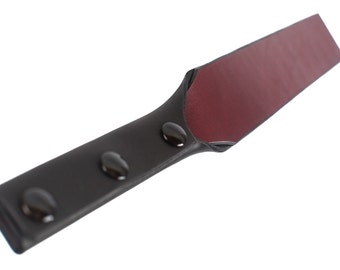 Spanking Paddle - Blood Red Spanking Paddle - Leather Spanking Paddle - Leather Paddle - BDSM Paddle -  Spanking Slapper - Spanking Strap