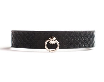 Black Wire Slave Collar - Black BDSM Collar - Bondage Collar - Wire Collar