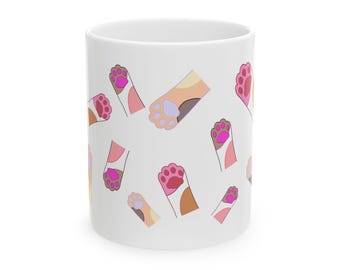 Cat Paw Print Mug (11oz & 15oz)
