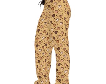 Coffee Cup Pattern Pajama Pants | Cozy Coffee Beans Print