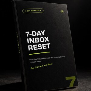 7-Day Email Declutter Workbook | Inbox Reset System (PDF Download)