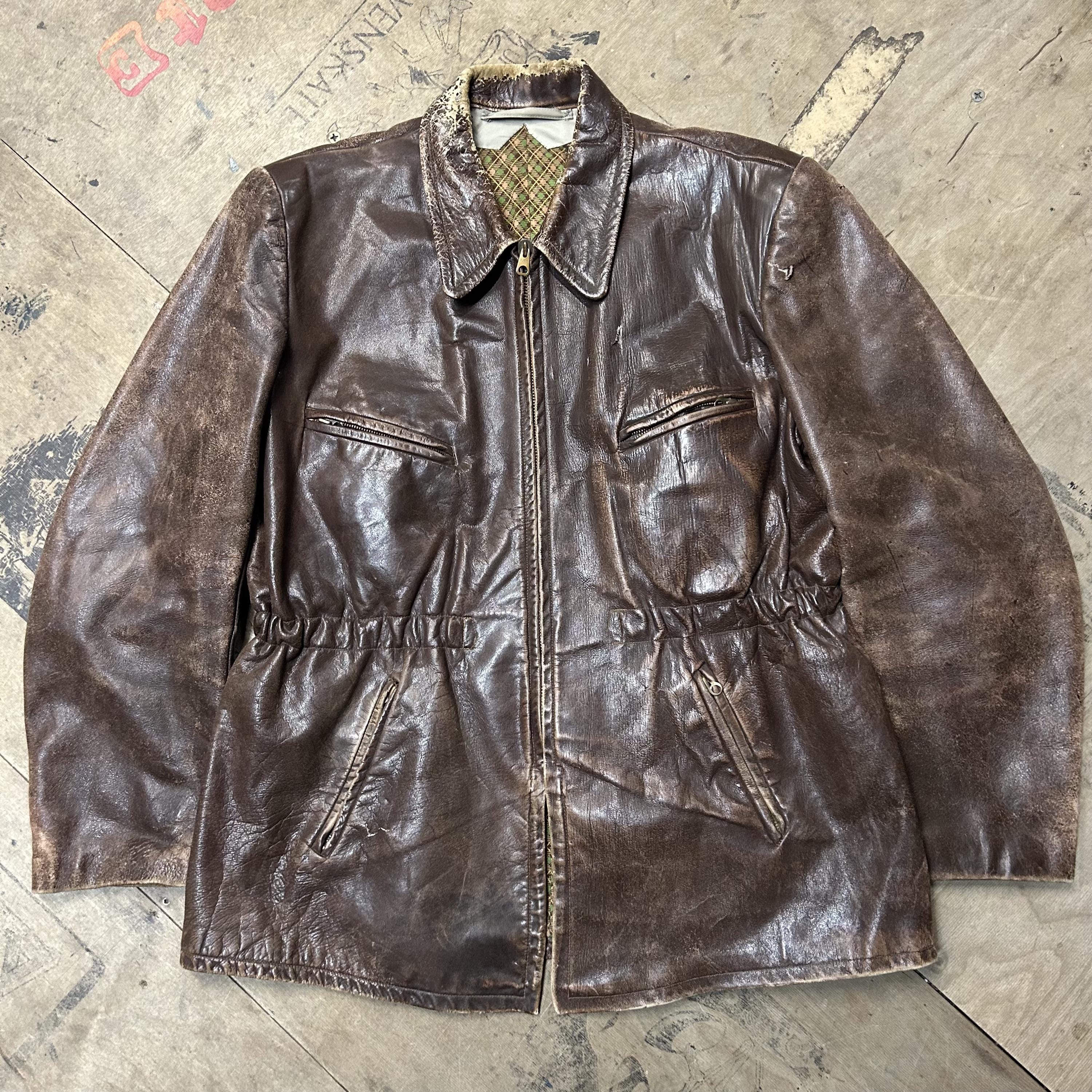 French Cyclist Jacket Leather - Etsy