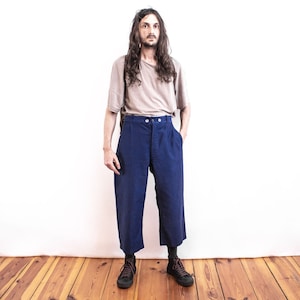 PERFECT MOLESKIN Work Pants Dead Stock 1970s . 33 Inches Waist French workwear Work Trousers . chore Pants Moleskin