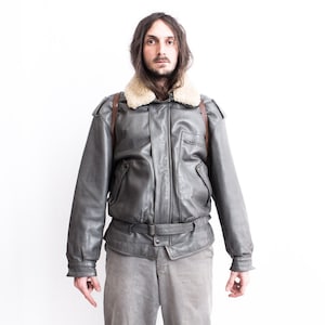 NOUVELLES GALLERIES Asymmetrical Bomber Jacket ___1980s