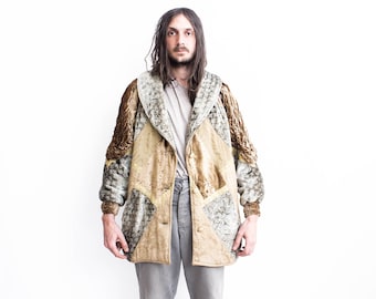 Chaqueta de terciopelo patchwork de los años 80. Túnica de terciopelo, chaqueta collage barroca. Estilo monárquico francés vintage.