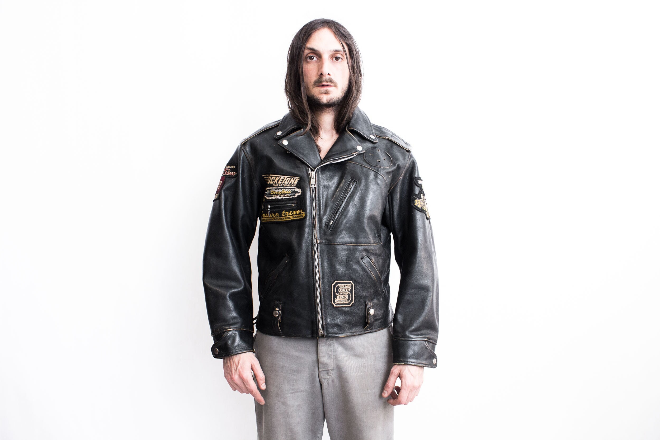 Red Lining TREVOR Biker Jacket 1980s Punk . True Vintage Red Lining TREVOR Biker Jacket 1980s Punk . True Vintage