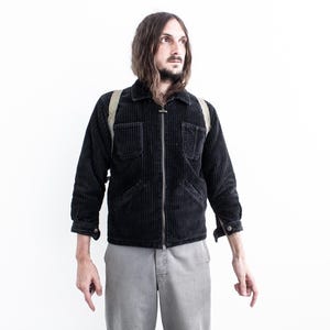Cropped Corduroy workwear Jacket  1980s. Thick Cord Workwear Jacket . Utility  Lightweight Bomber
