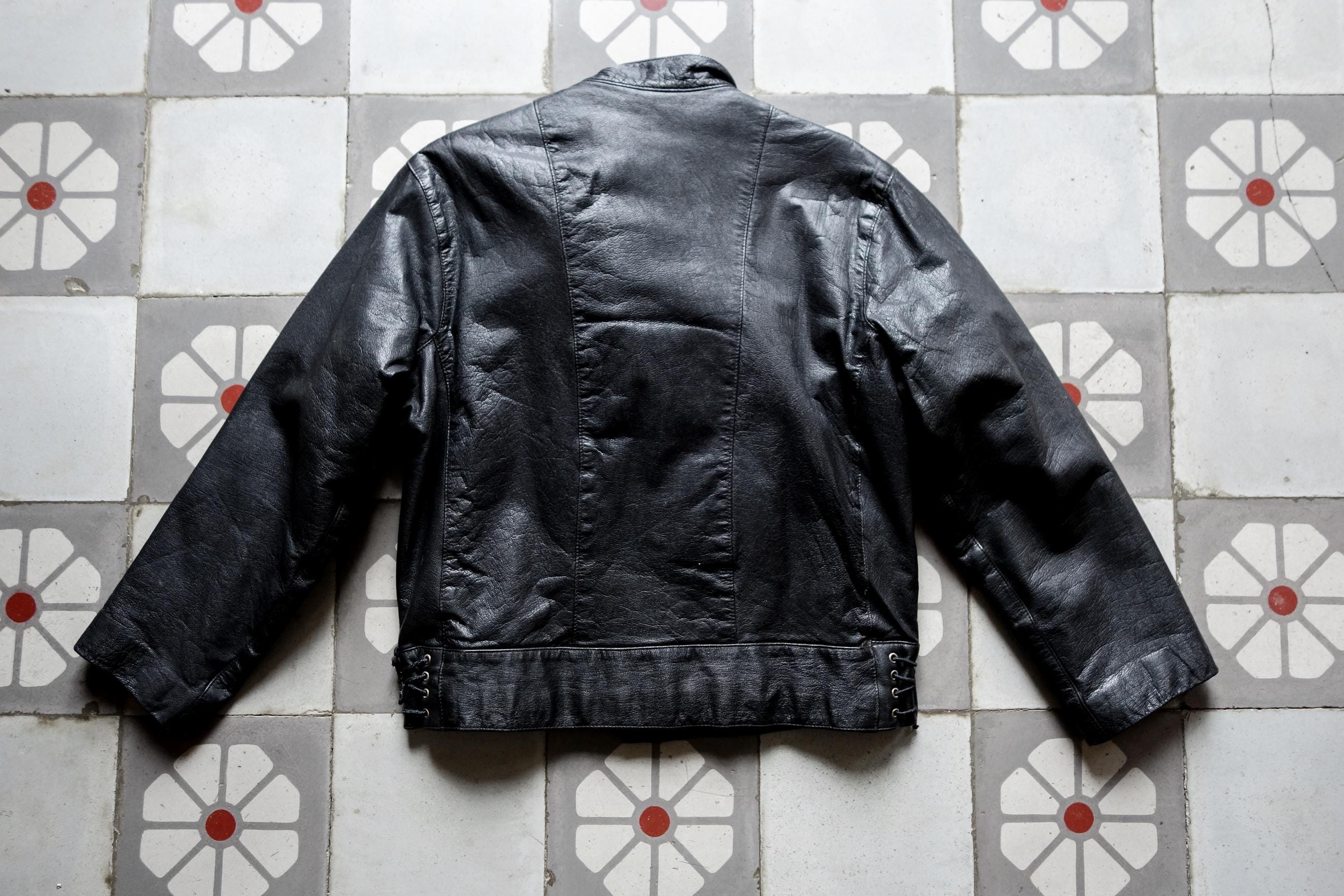 RARE JAPA Swedish Motorcycle Jacket 1980s . Rare Biker Leather