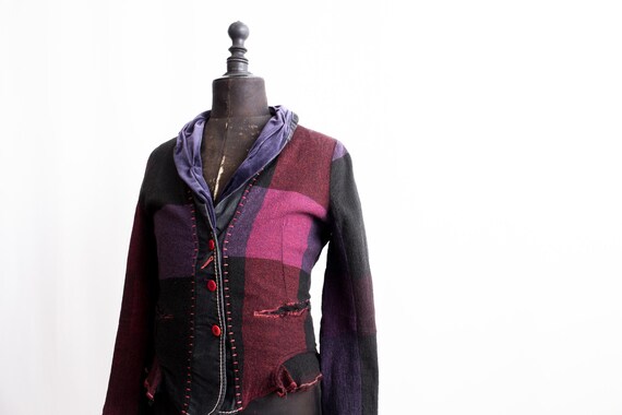 Marithé Francois De Girbaud Patchwork Blazer Jack… - image 7