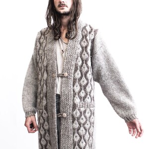 MOHAIR 1970s Long Sweater Cardigan Boho Hippie_____ image 8