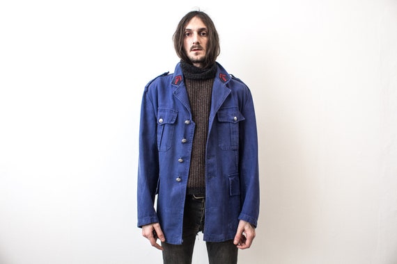 French Fireman Jacket 80s Workwear Workers Jacket
