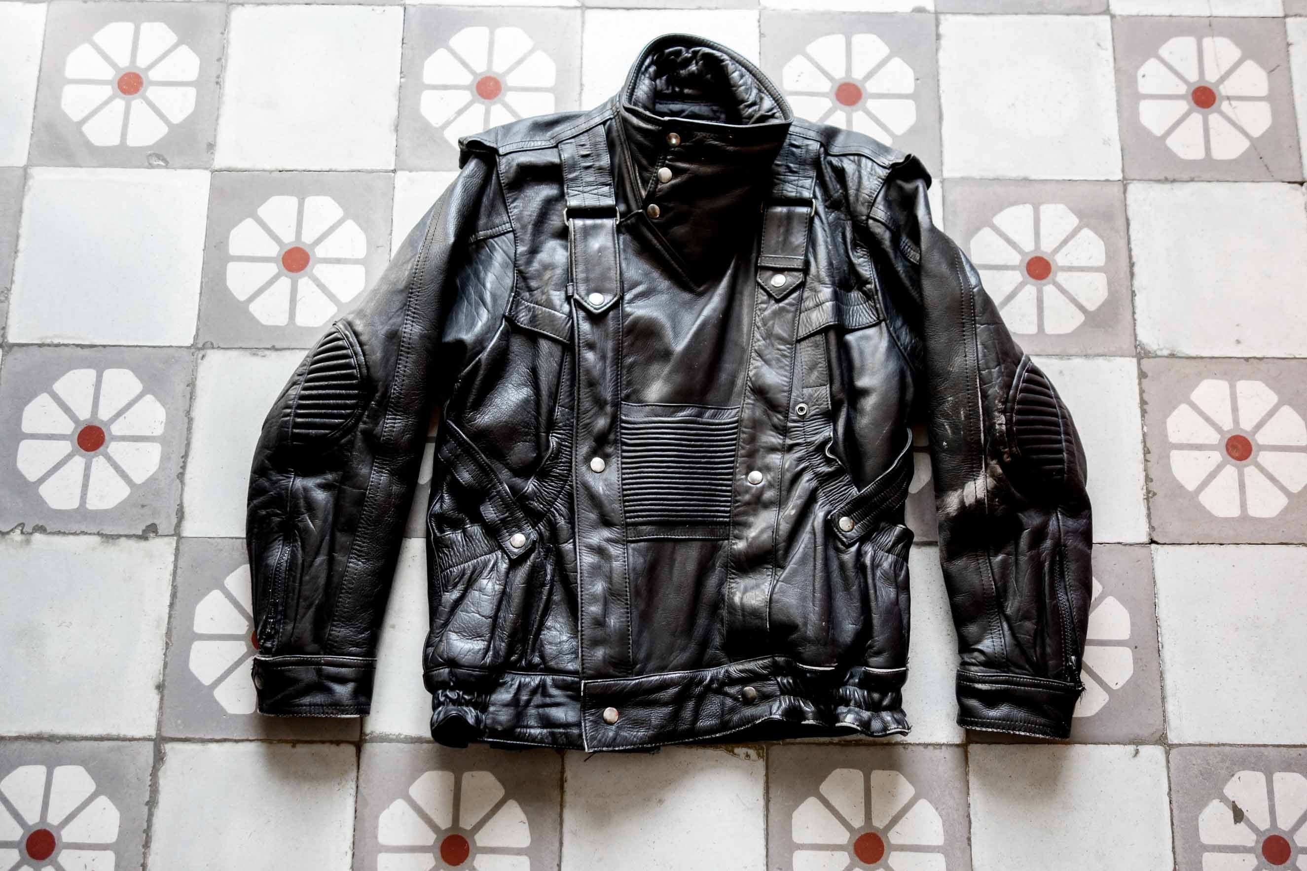 ジャケット・アウター vintage grunge lether bomber jacket Men Oversized Leather Jackets Mens Faux Leather Bomber