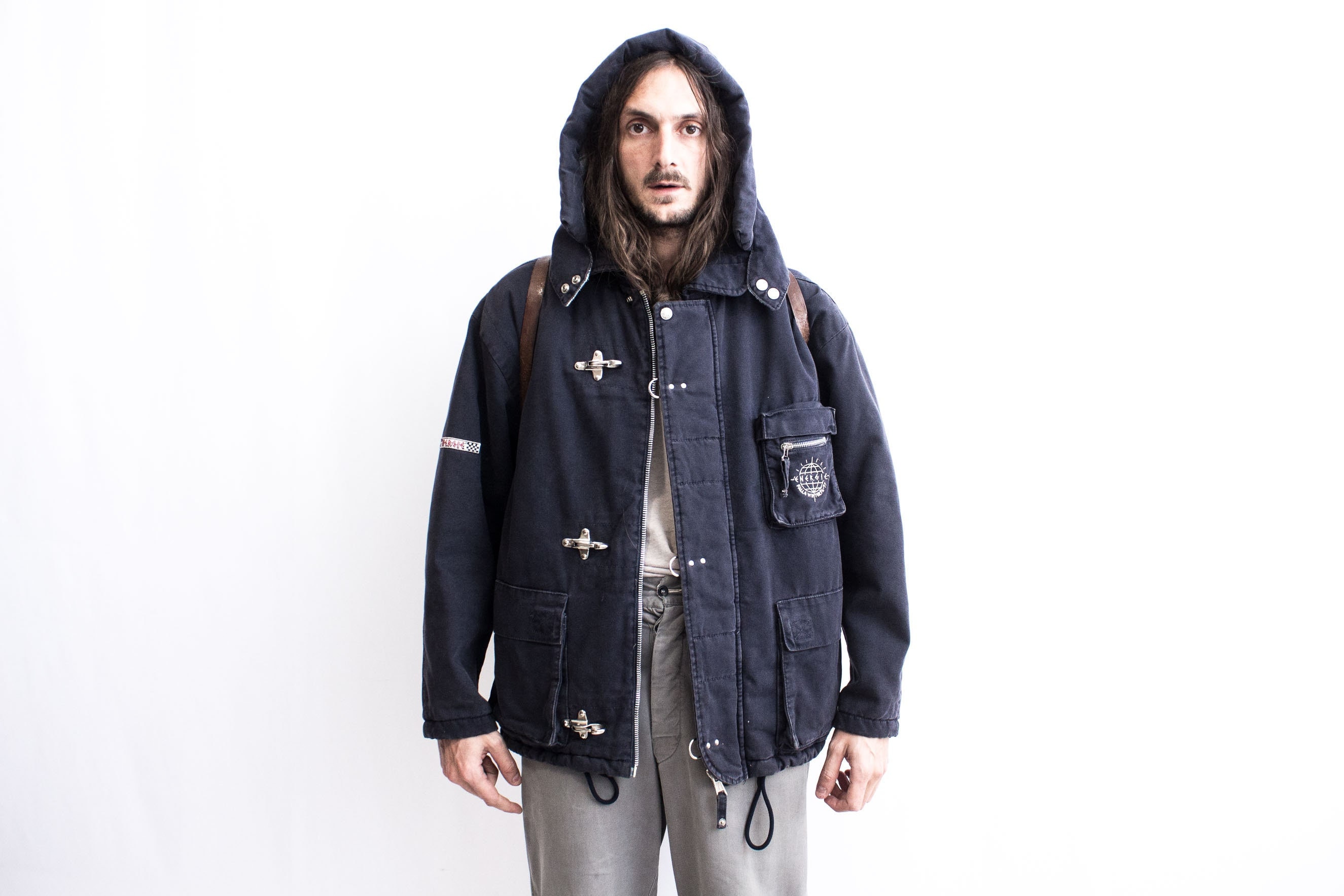 ENERGIE ダックジャケット 90年代 イタリア ファイヤーマンXL ENERGIE