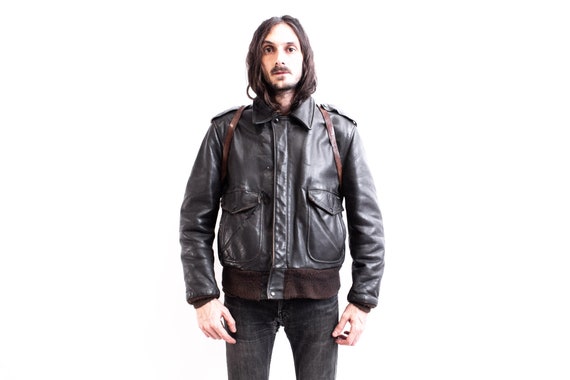 Classic SCHOTT A-2 Flight Jacket With TALON Zippers Classic SCHOTT A-2 Flight Jacket With TALON Zippers