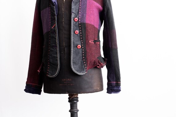 Marithé Francois De Girbaud Patchwork Blazer Jack… - image 10