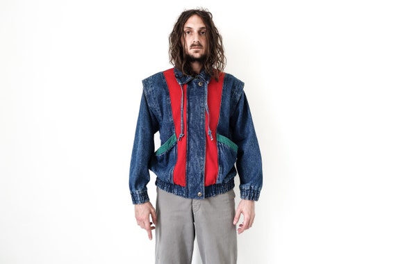 strapless open back dress Women's Red Frayed Stretch Denim Jacket  Casual Jean Jacket with Pockets   Colbert Clothing