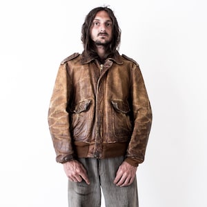 70s German Leather Flight Jacket - Etsy