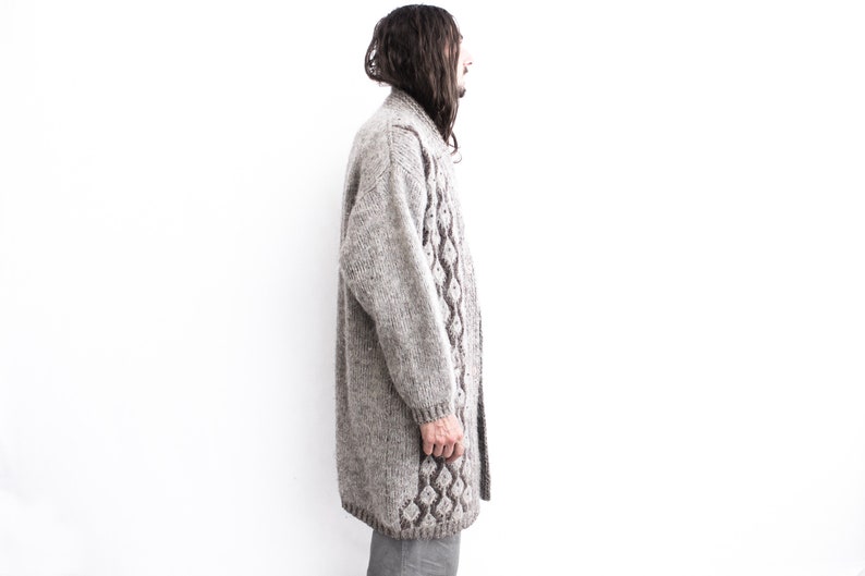 MOHAIR 1970s Long Sweater Cardigan Boho Hippie_____ image 2