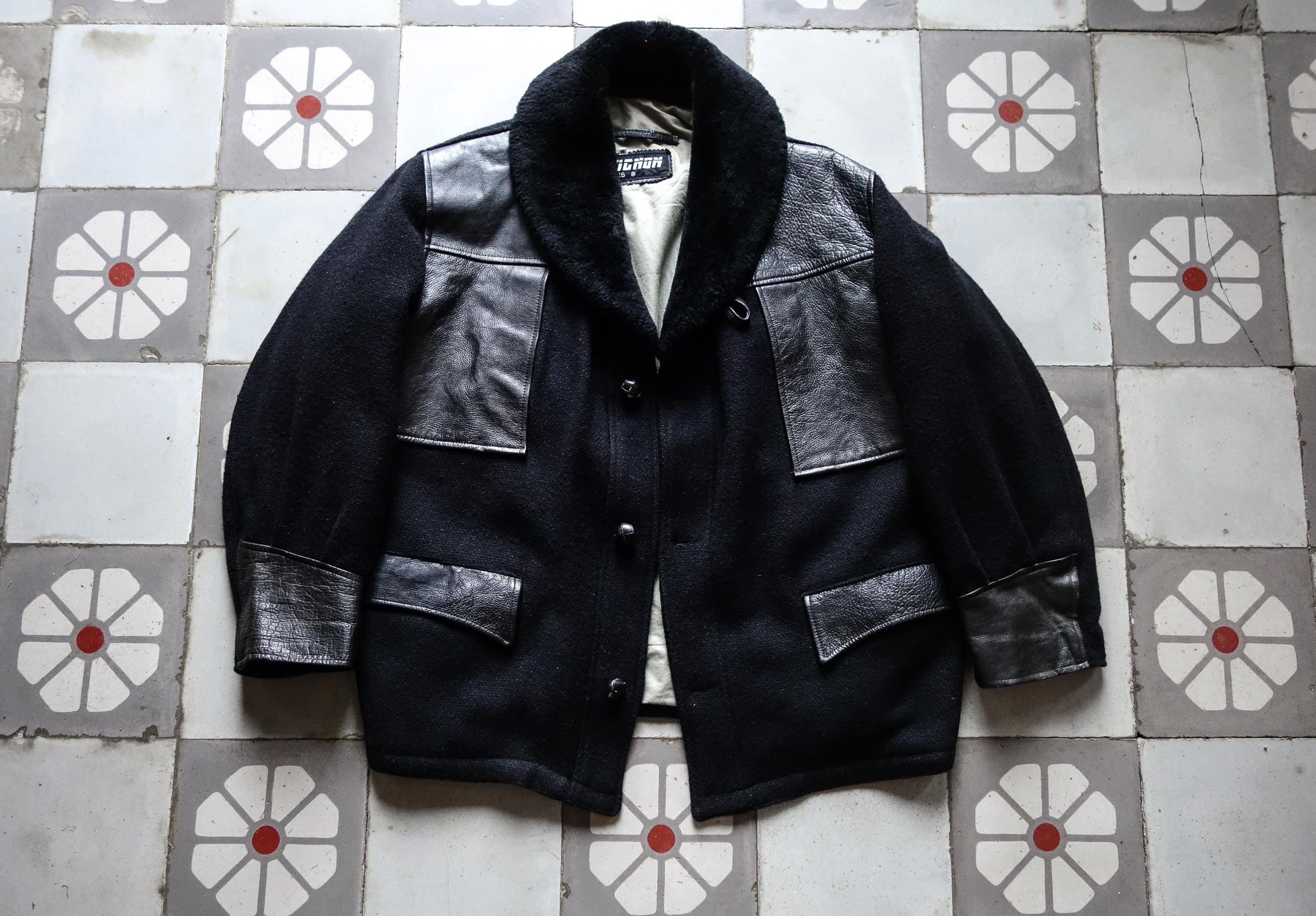 Vintage Mens Leather Chevignon Jacket - Etsy