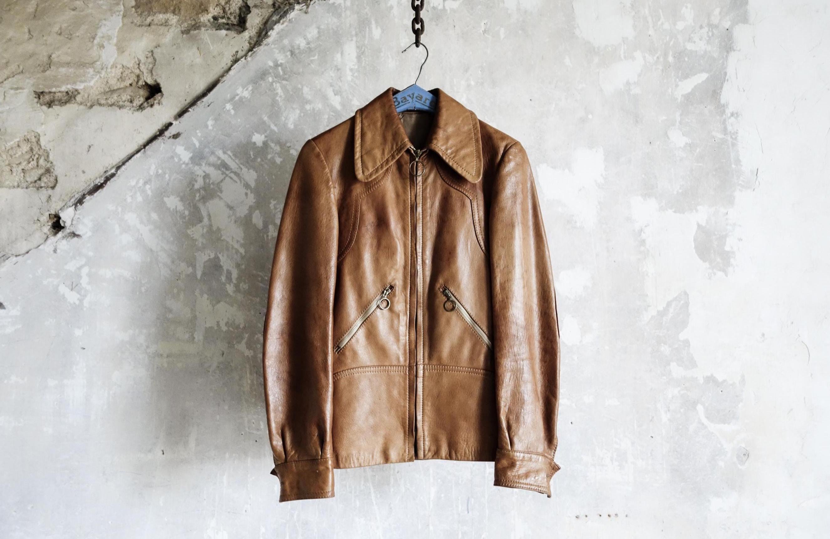 French Cyclist Jacket Leather - Etsy