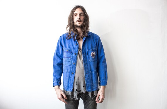 French Work Jacket 70s . Chore Jacket Retro Workwe