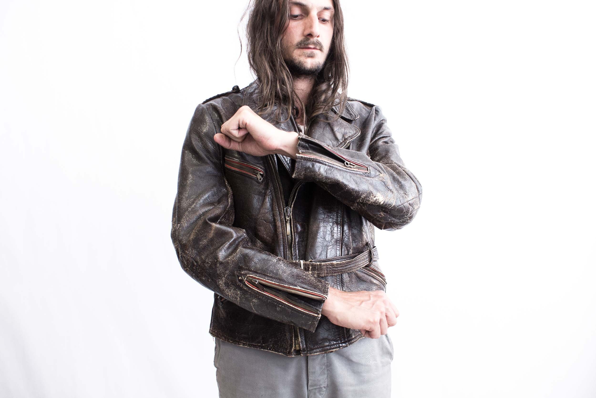 1940s German Motorcycle Jacket . Antique Biker Jacket 1940s German Motorcycle Jacket . Antique Biker Jacket
