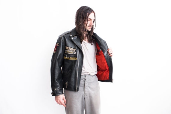 Red Lining TREVOR Biker Jacket 1980s Punk . True Vintage Moto