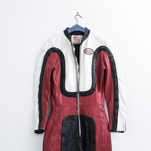 RIVETTS LONDON Motorcycle Leather Suit Jacket 1970s . Motorbike Cafe racer Jacket Racing . Biker Leather Full Set