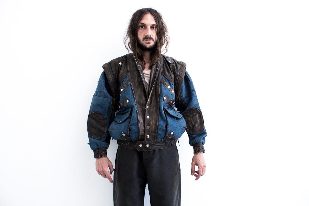 ジャケット・アウター geeks LEATHER COLLER DENIM JACKET LEATHER COLLER DENIM JACKET | gEekS