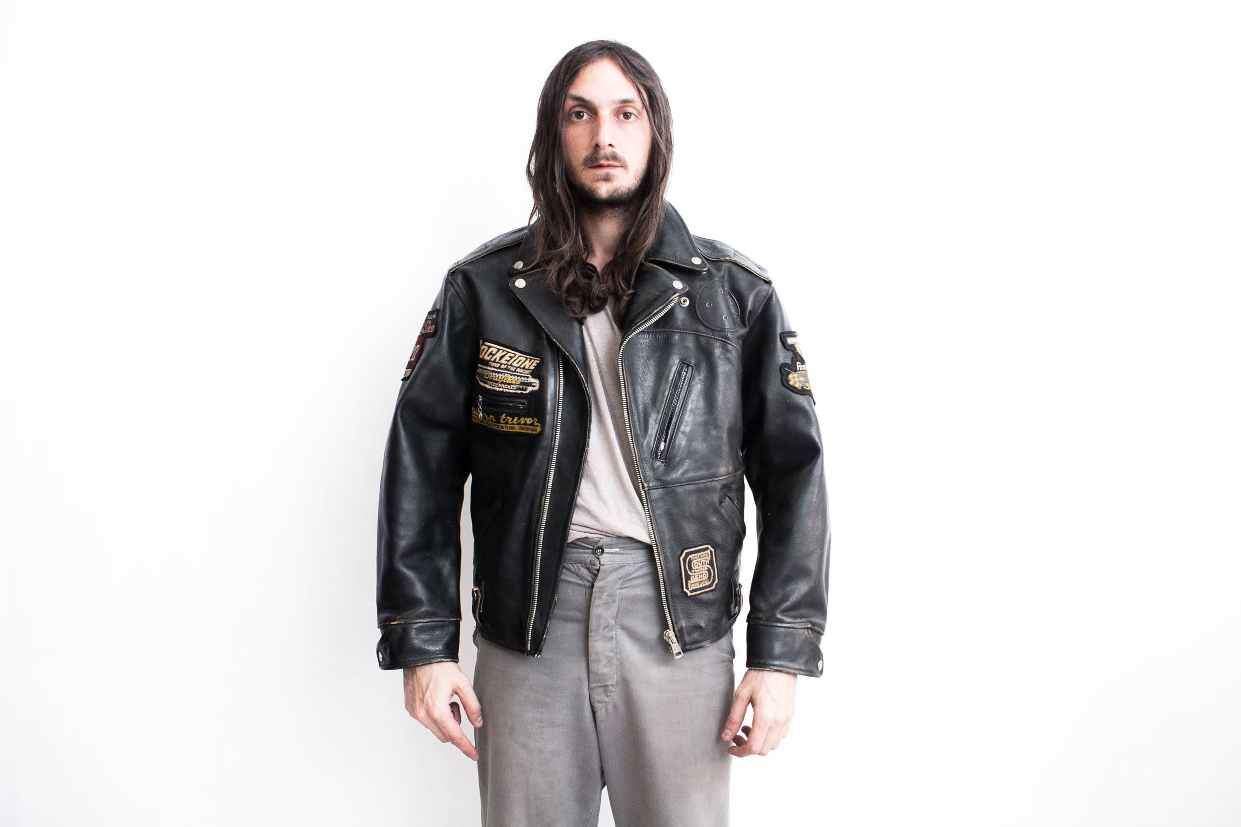 Red Lining TREVOR Biker Jacket 1980s Punk . True Vintage Red Lining TREVOR Biker Jacket 1980s Punk . True Vintage
