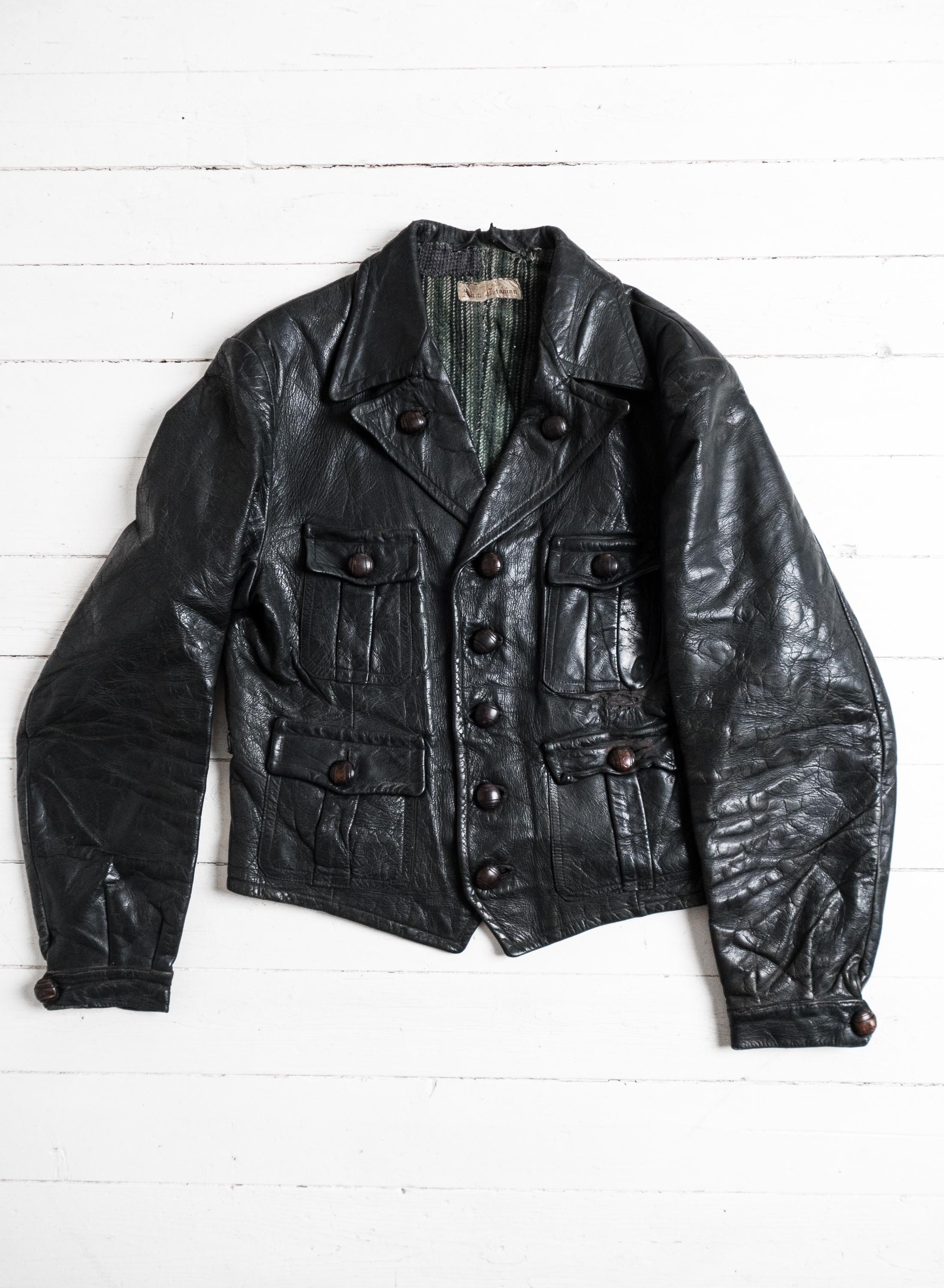 French Cyclist Jacket Leather - Etsy