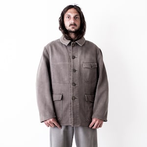 1950's〜 French pique hunting jacket ピケ 1950s French Hunting Jacket . Coutil Cotton Piqué Workwear