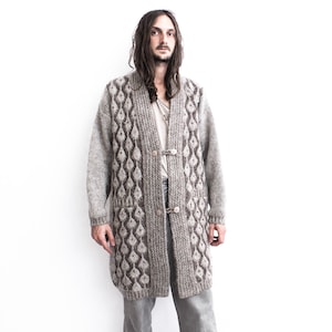 MOHAIR 1970s Long Sweater Cardigan Boho Hippie_____ image 9