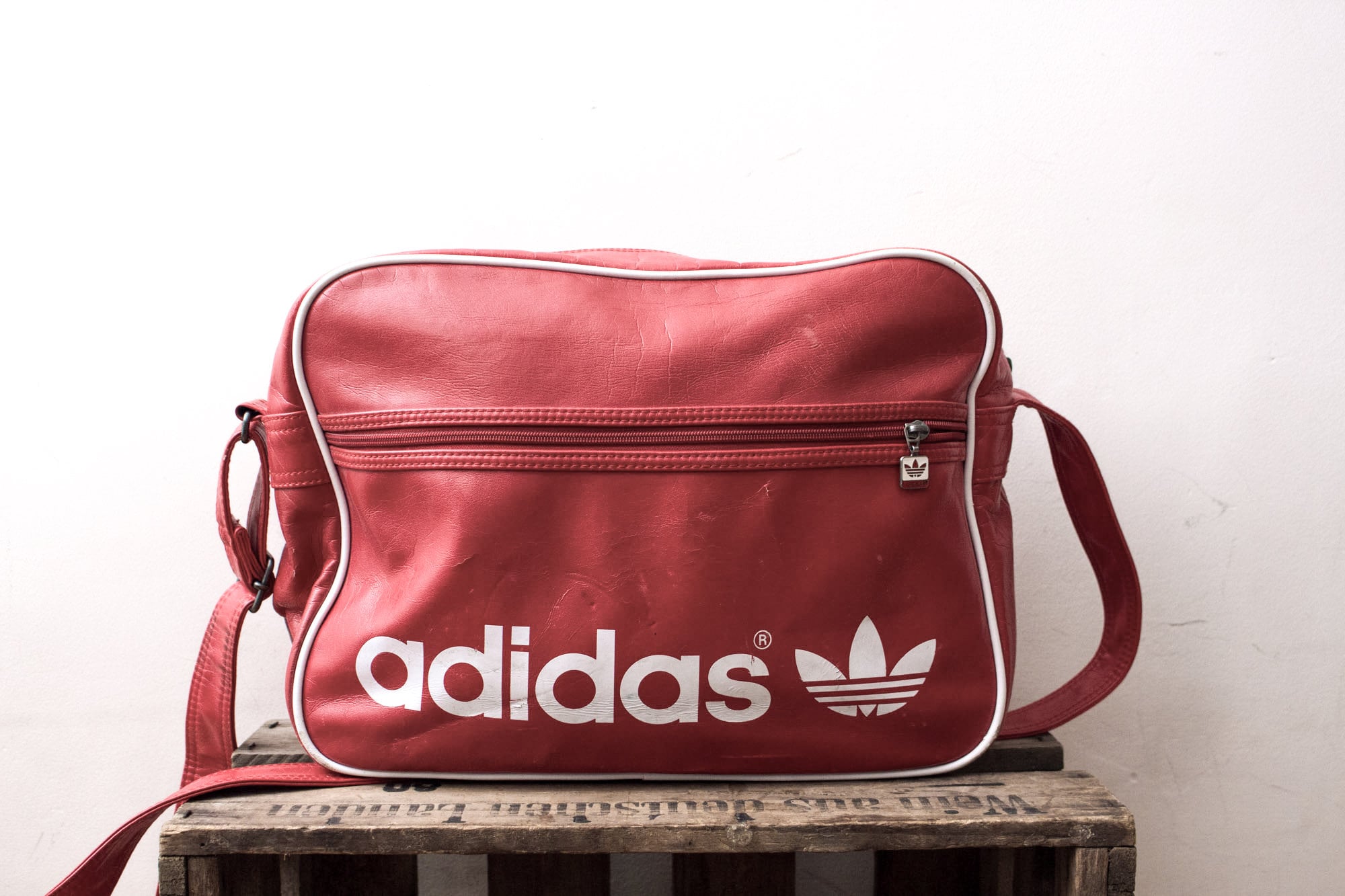 Adidas Sports Bag 70s Red Vinyl Shoulder Bag Gym Pouch Retro - Etsy