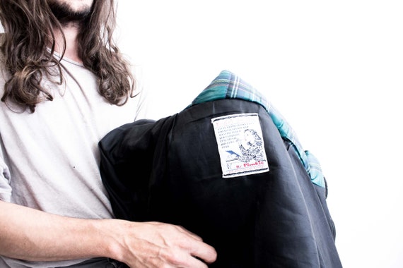 80s Checked Puffer Jacket . Down Bomber Jacket Ch… - image 10