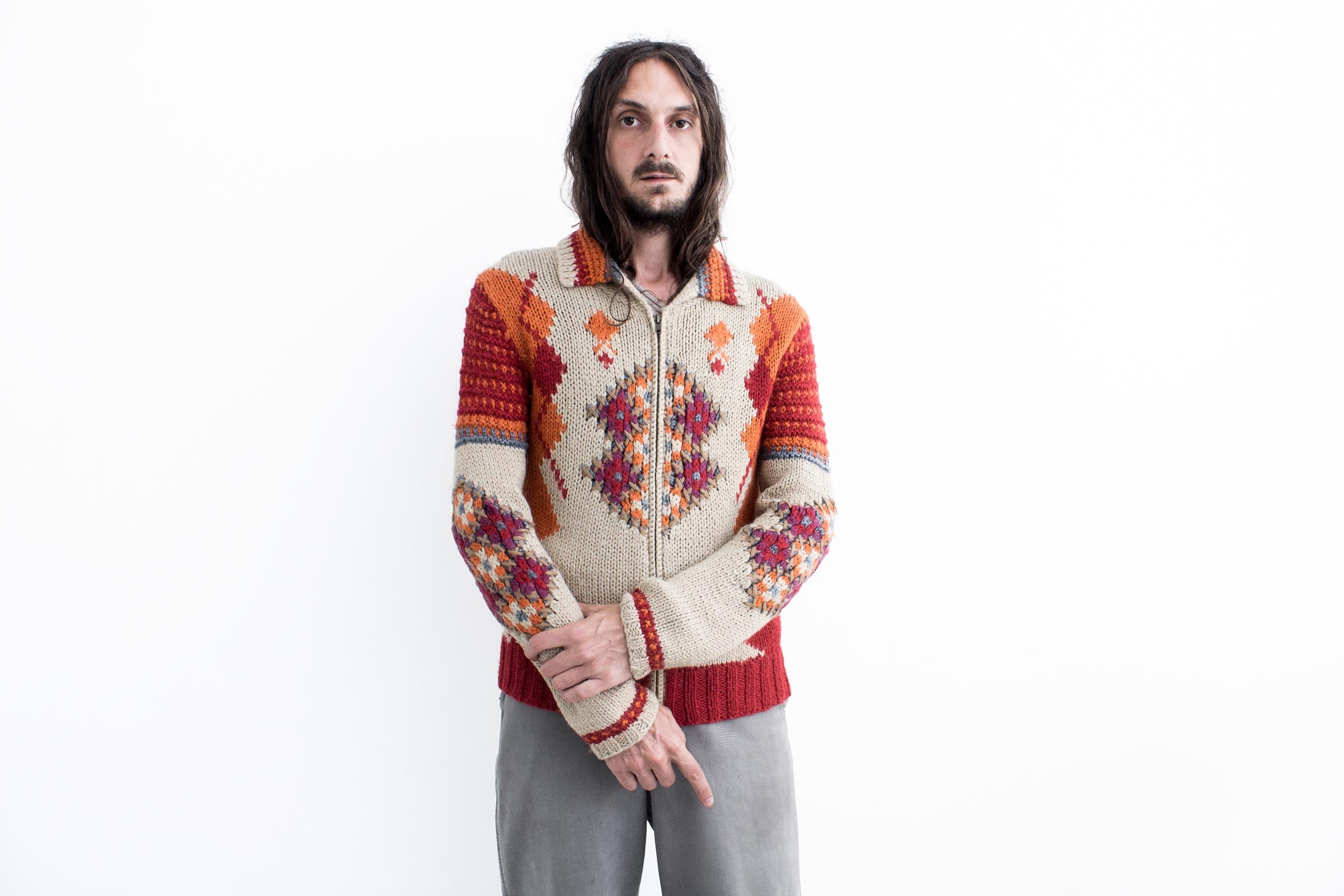 Marlboro Classics Cardigan 1980s . Alpaca Wool Knitted Sweater