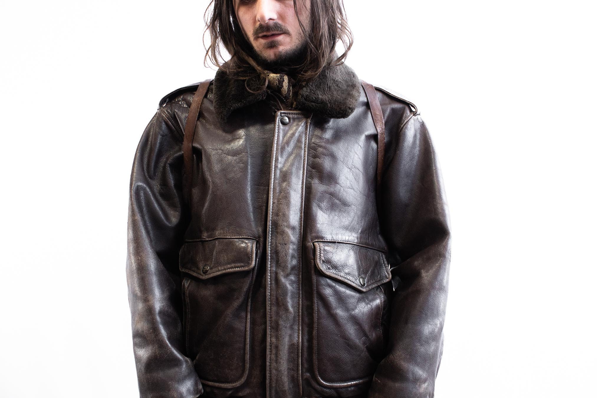 vintage leather jacket牛革レザージャケット常田大希 最低販売