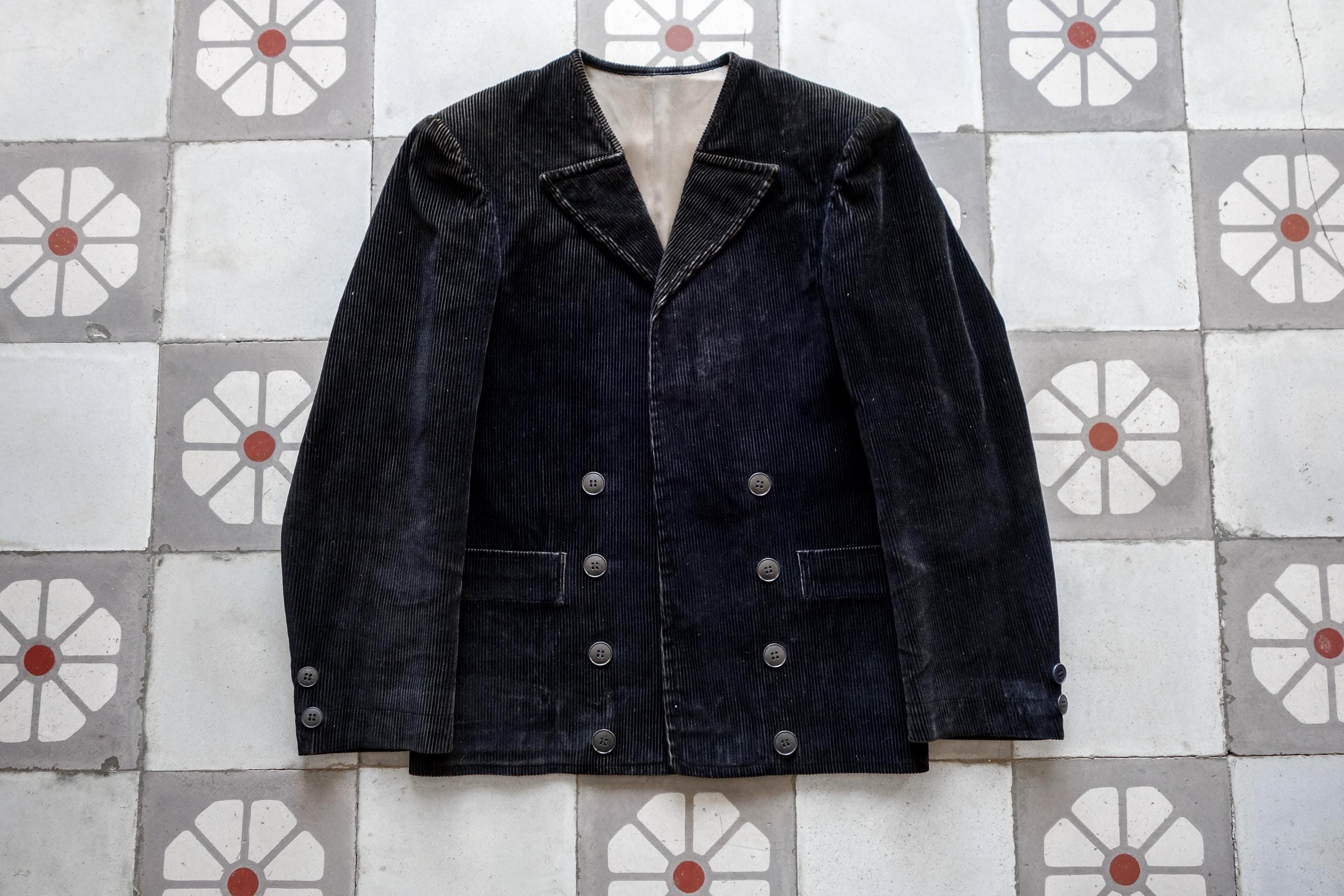 ジャケット・アウター 1950's French corduroy work jacket 1950s French Work Jacket Corduroy . Workwear Double Breasted