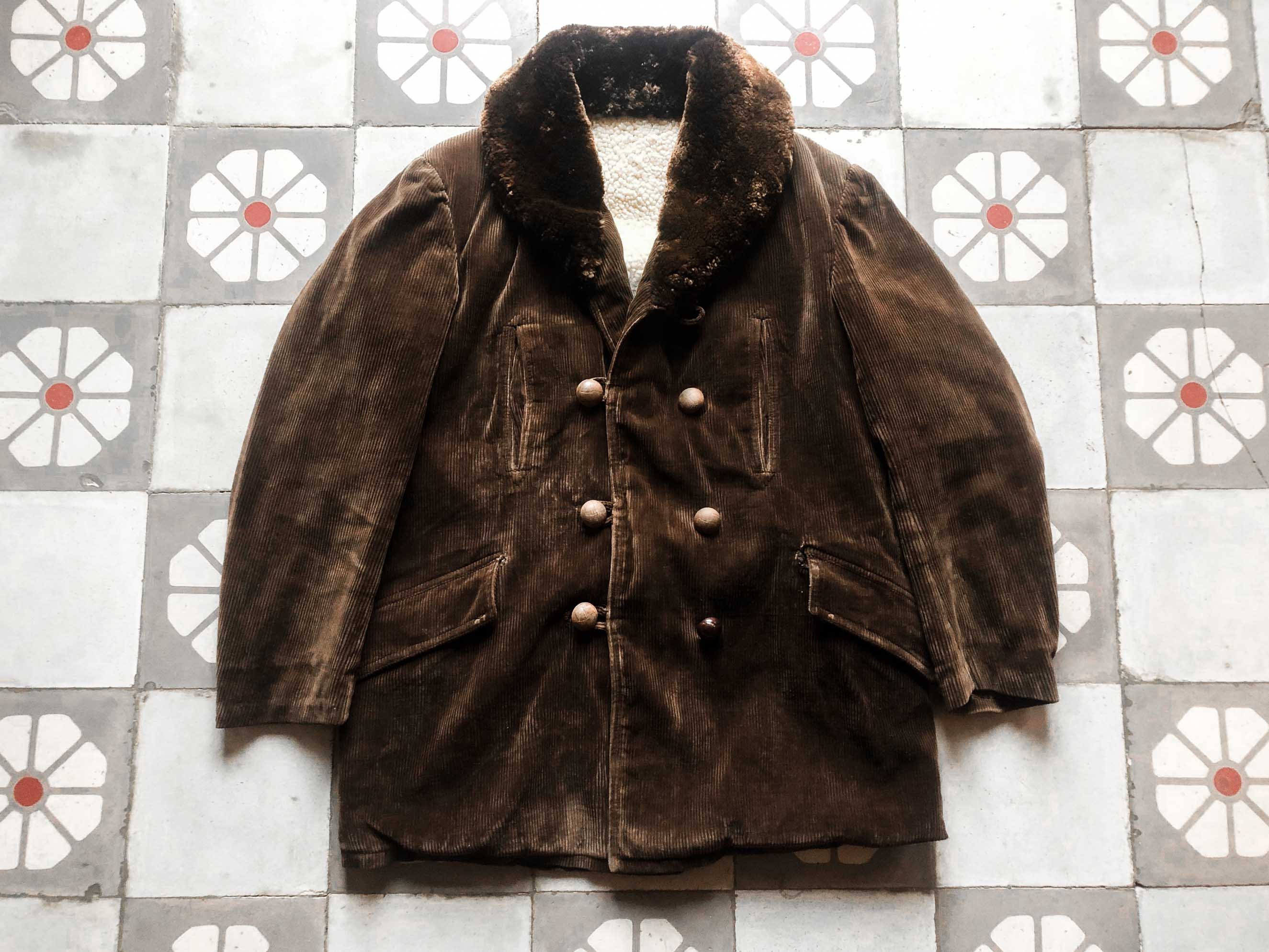 Real Vintage Search Engine Corduroy 1950S French Barnstormer Jacket Shearling Interior . Old Antique Vintage $238.50 AT vintagedancer.com