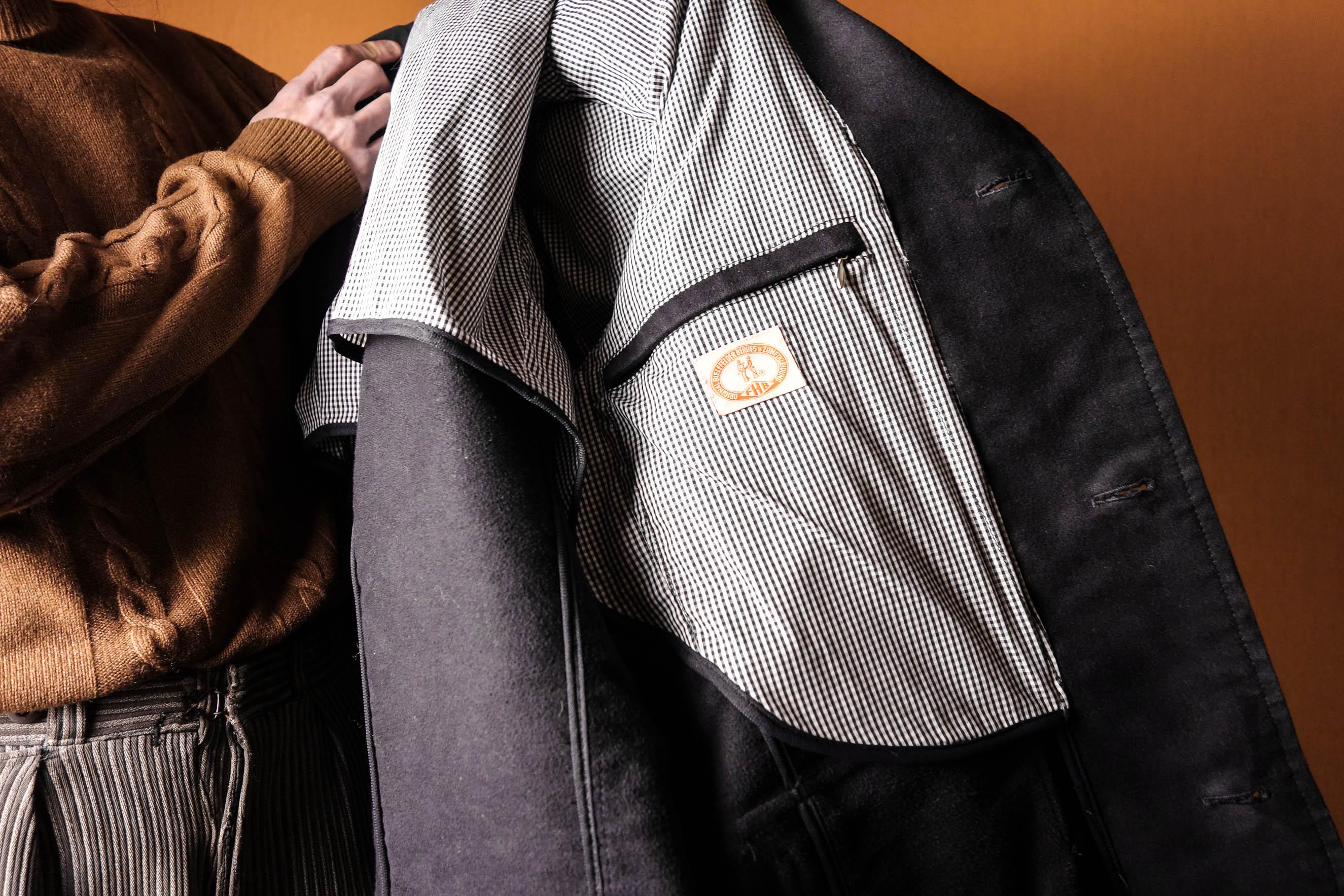 【希少】Germane logger jacket moleskin 60s 1960s German Moleskin Work Jacket Black . Workwear Utility